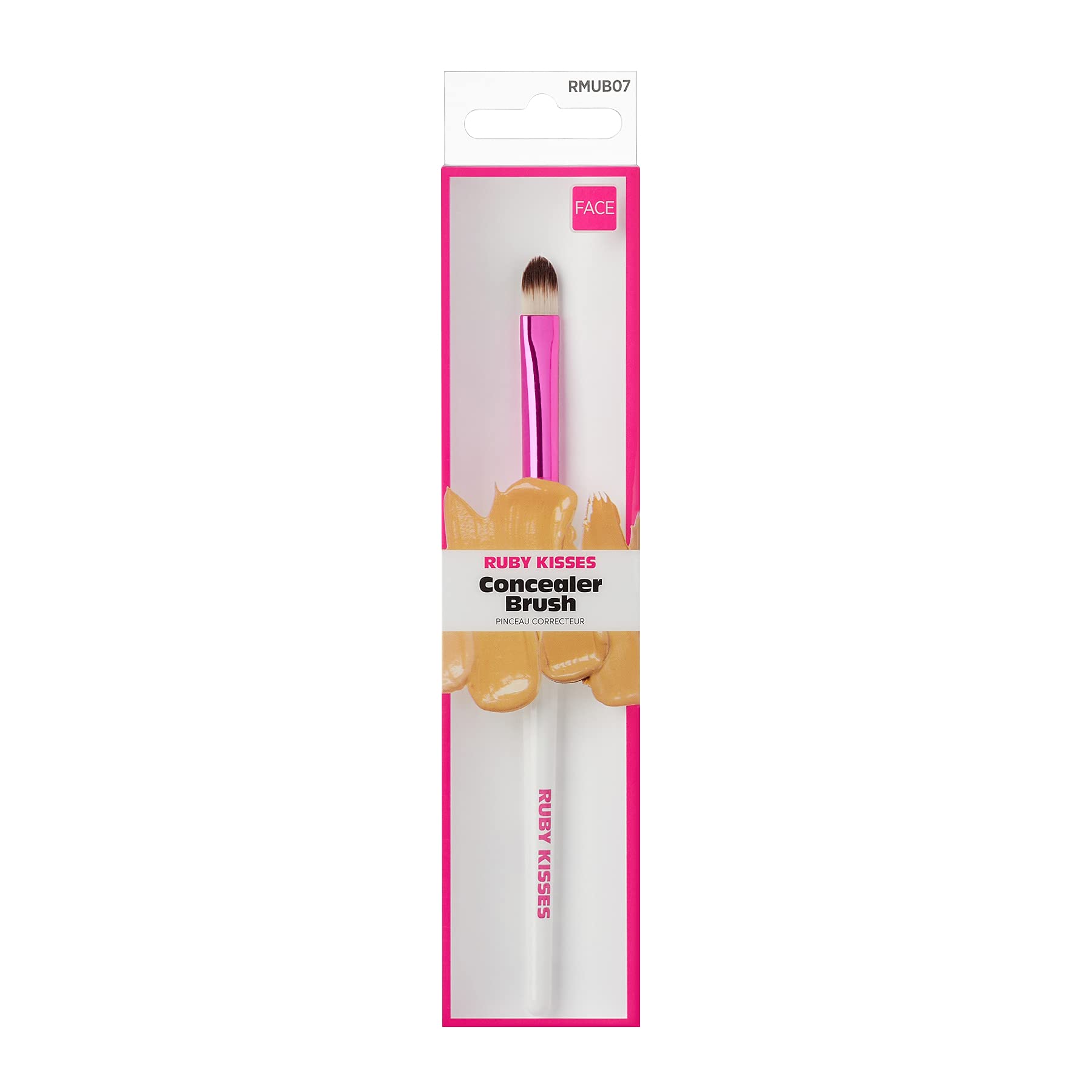 Kiss Ruby Kisses Make-Up Brush Concealer - Professional Concealer Brush for Flawless Coverage | Perfect for Daily Makeup & Contouring