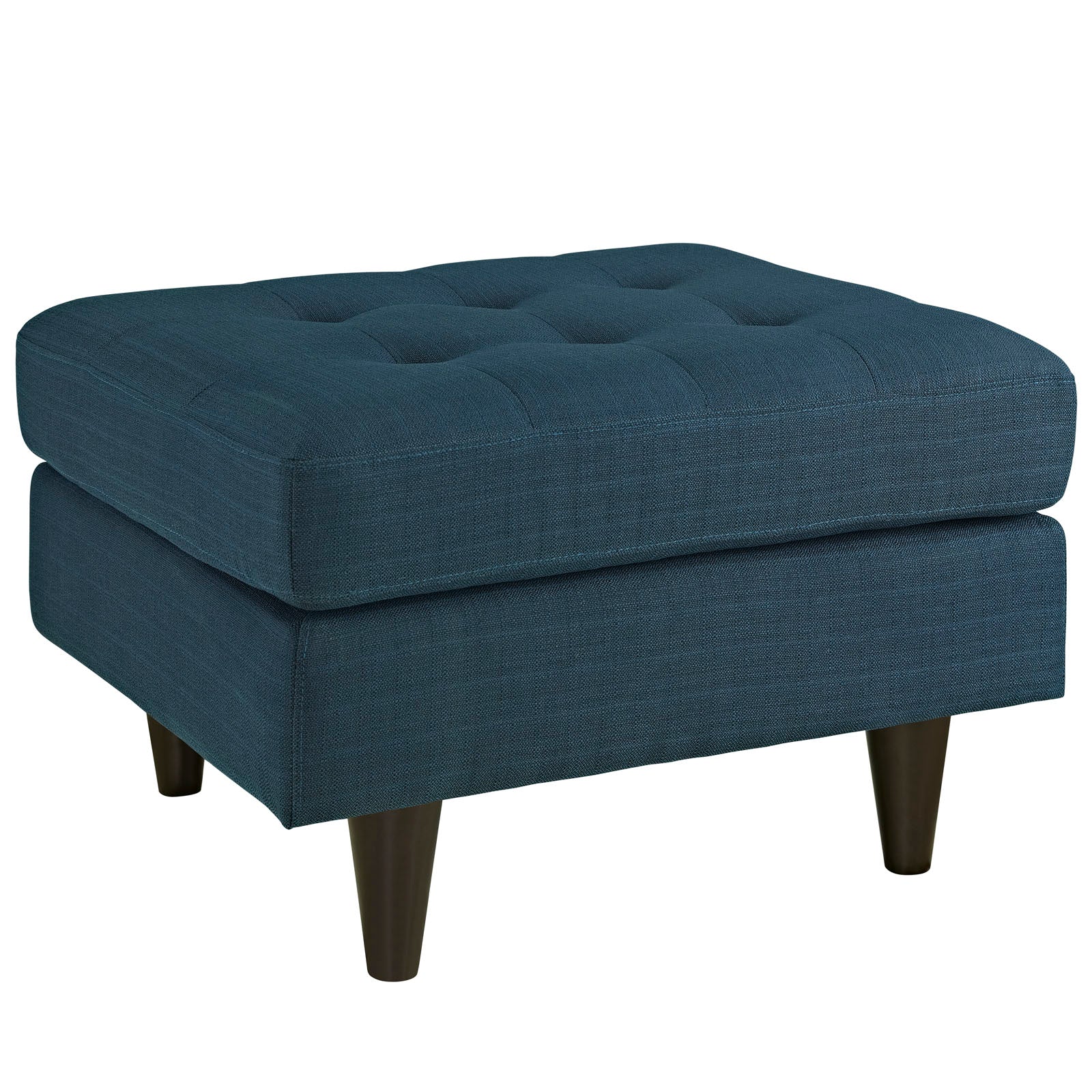 Empress Upholstered Fabric Ottoman Footrest - Soft Round Storage Pouf for Living Room, Bedroom & Nursery - Perfect for Relaxing, Extra Seating & Home Decor