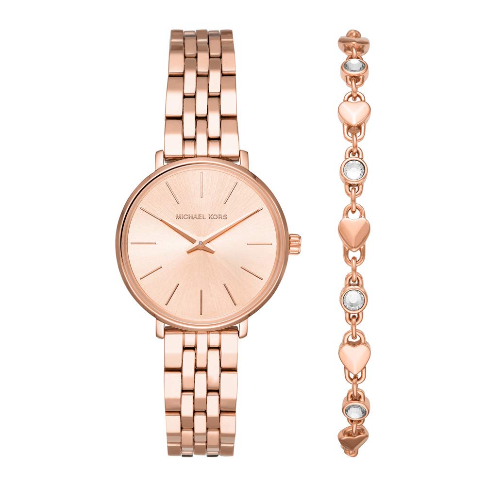 Michael Kors MK4496 Pyper Rose Gold Stainless Steel Women's Watch - Elegant Quartz Timepiece for Business, Party & Everyday Wear