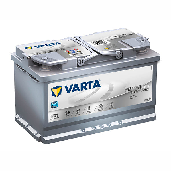 Varta DIN75L AGM Silver Dynamic F21/A6 Battery 800CCA - Start Stop AGM Technology for Enhanced Performance - Perfect for European Cars, Trucks, and SUVs with Start-Stop Systems