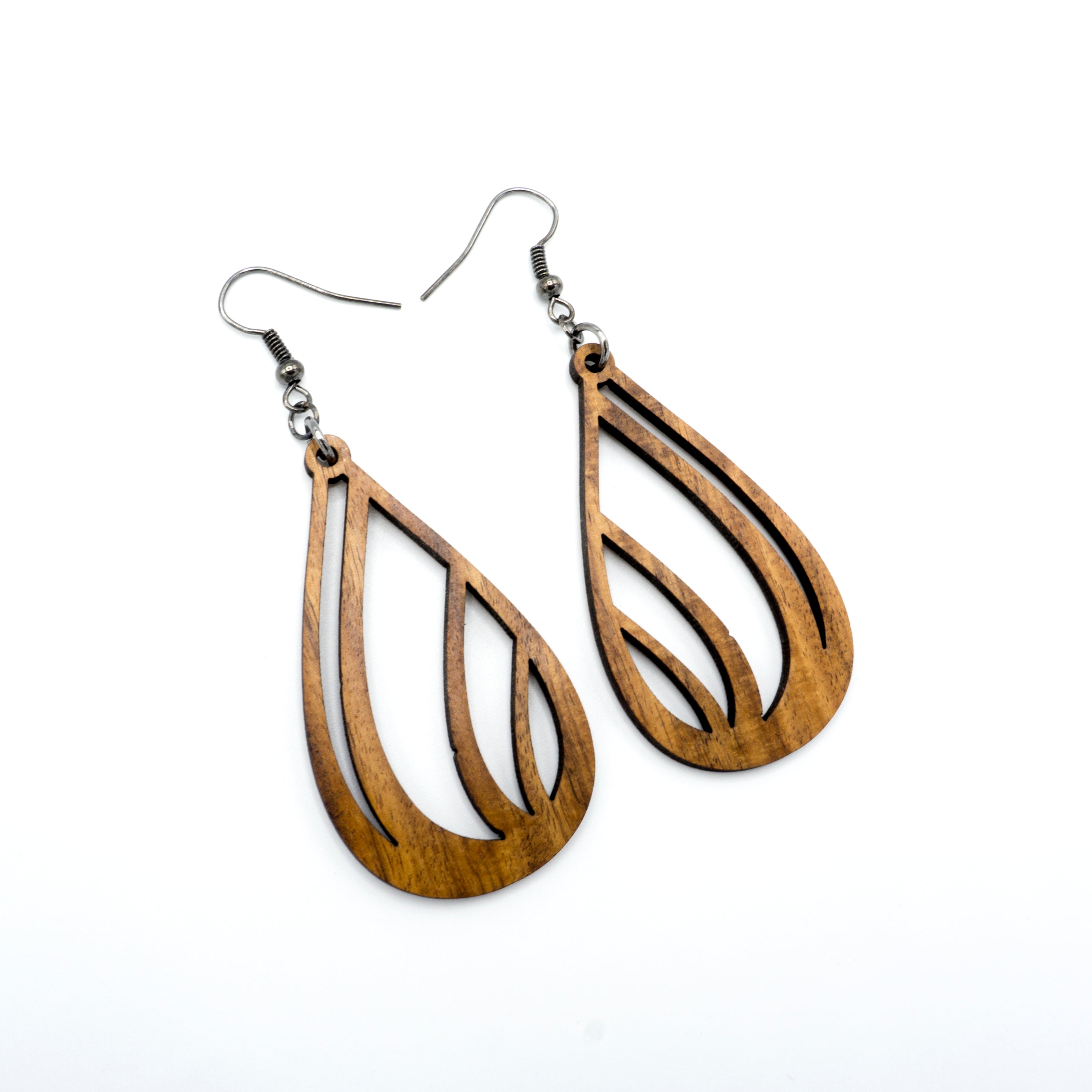 Handmade Jatoba Wood Earrings - Lightweight & Hypoallergenic Drop 03 [S] | Boho Chic Accessories for Women, Perfect for Casual Wear, Parties & Gift Giving