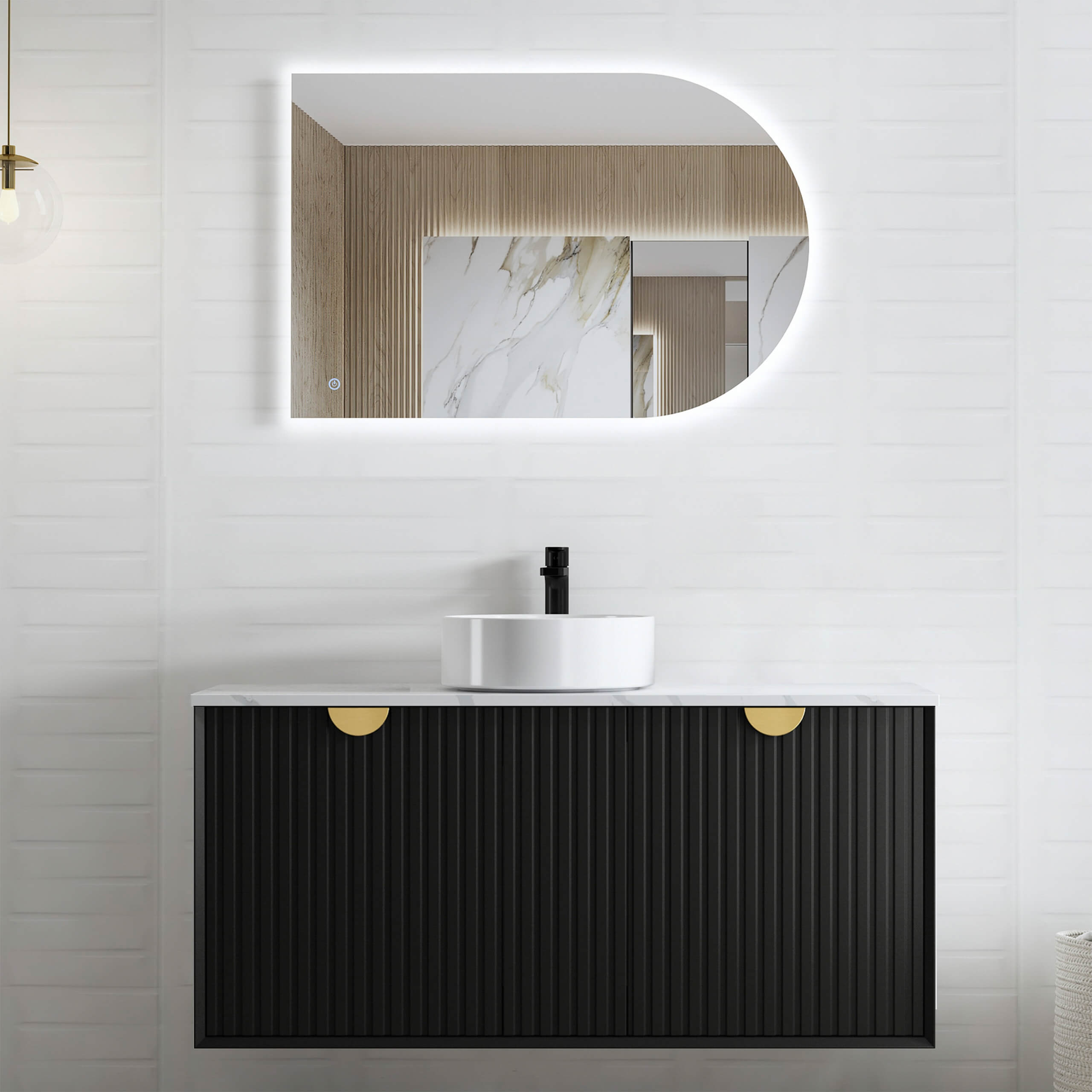 Marlo Single Basin Bathroom Vanity - Modern Sink Cabinet with Soft Close Doors & Drawers - Perfect for Small Bathrooms, Powder Rooms & Guest Baths