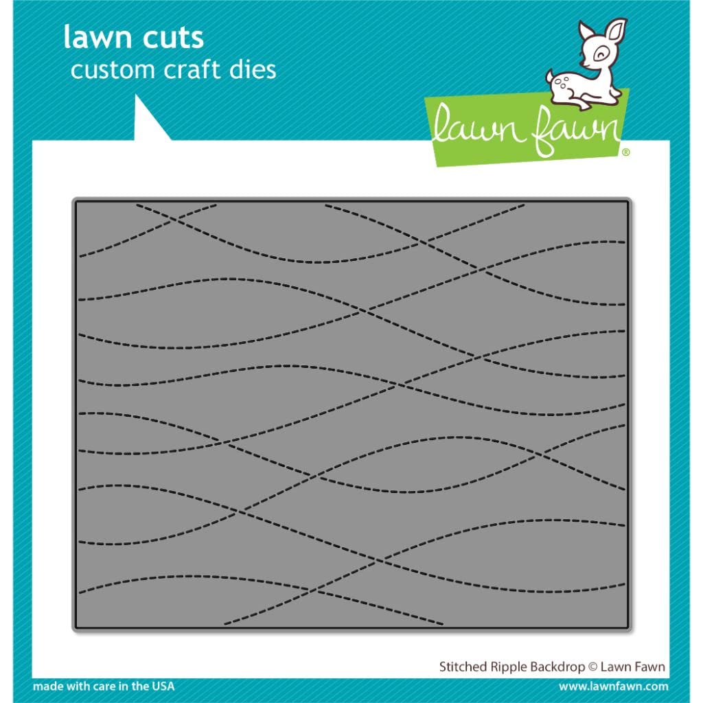 LAWN FAWN Lawn Cuts Custom Craft Die-Stitched Ripple Backdrop Die - Scrapbooking & Card Making Supplies for DIY Paper Crafts - Perfect for Greeting Cards, Invitations, and Home Decor Projects