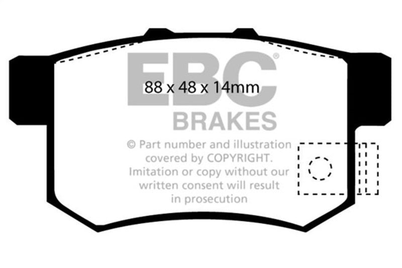 EBC 02 04 Honda CR-V 2.4L Greenstuff Rear Brake Pads - High Performance Braking for Daily Commute & Mountain Driving