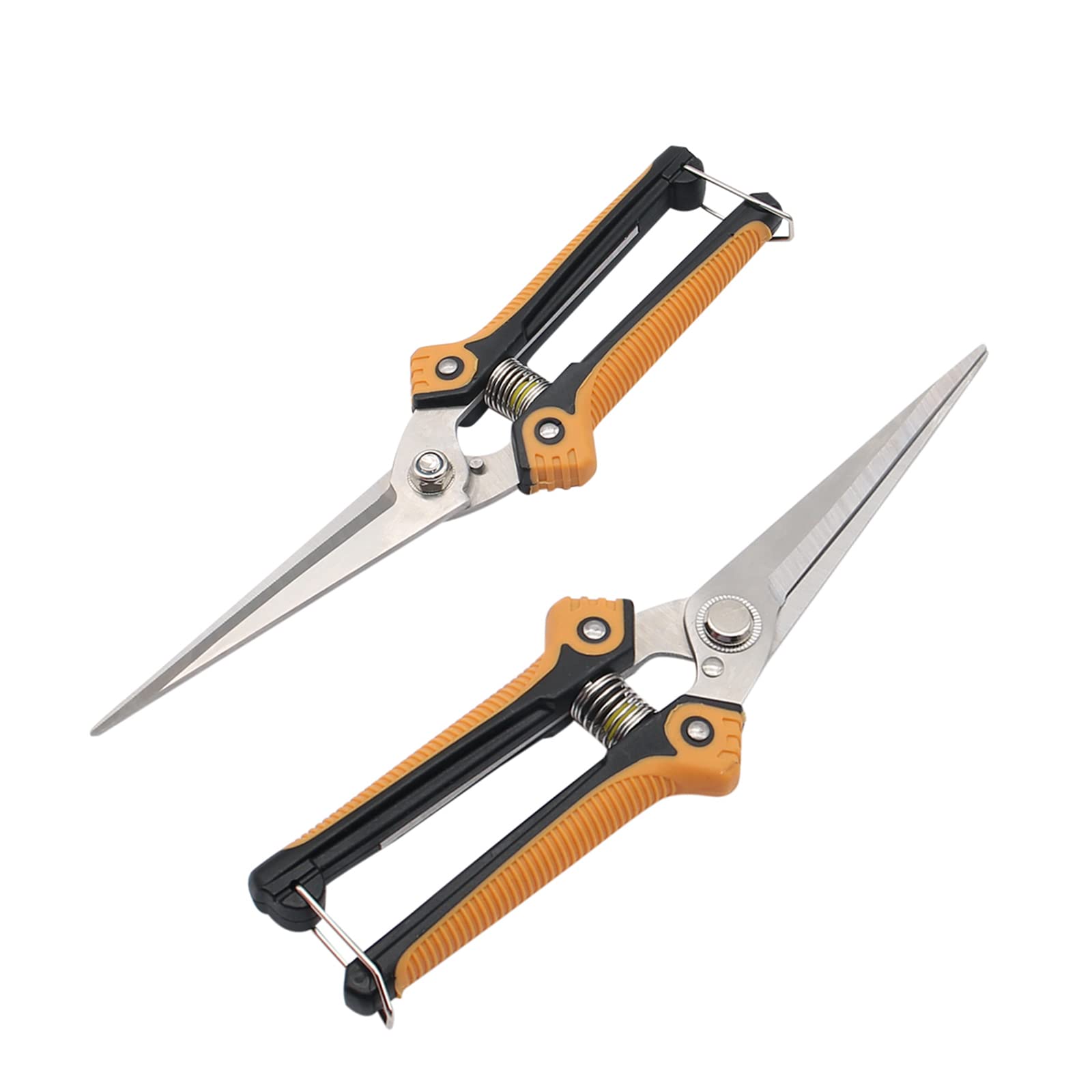 Stainless Steel Pruning Shears Set - 2PC Anti-Slip Garden Scissors for Tree Trimming & Home Gardening