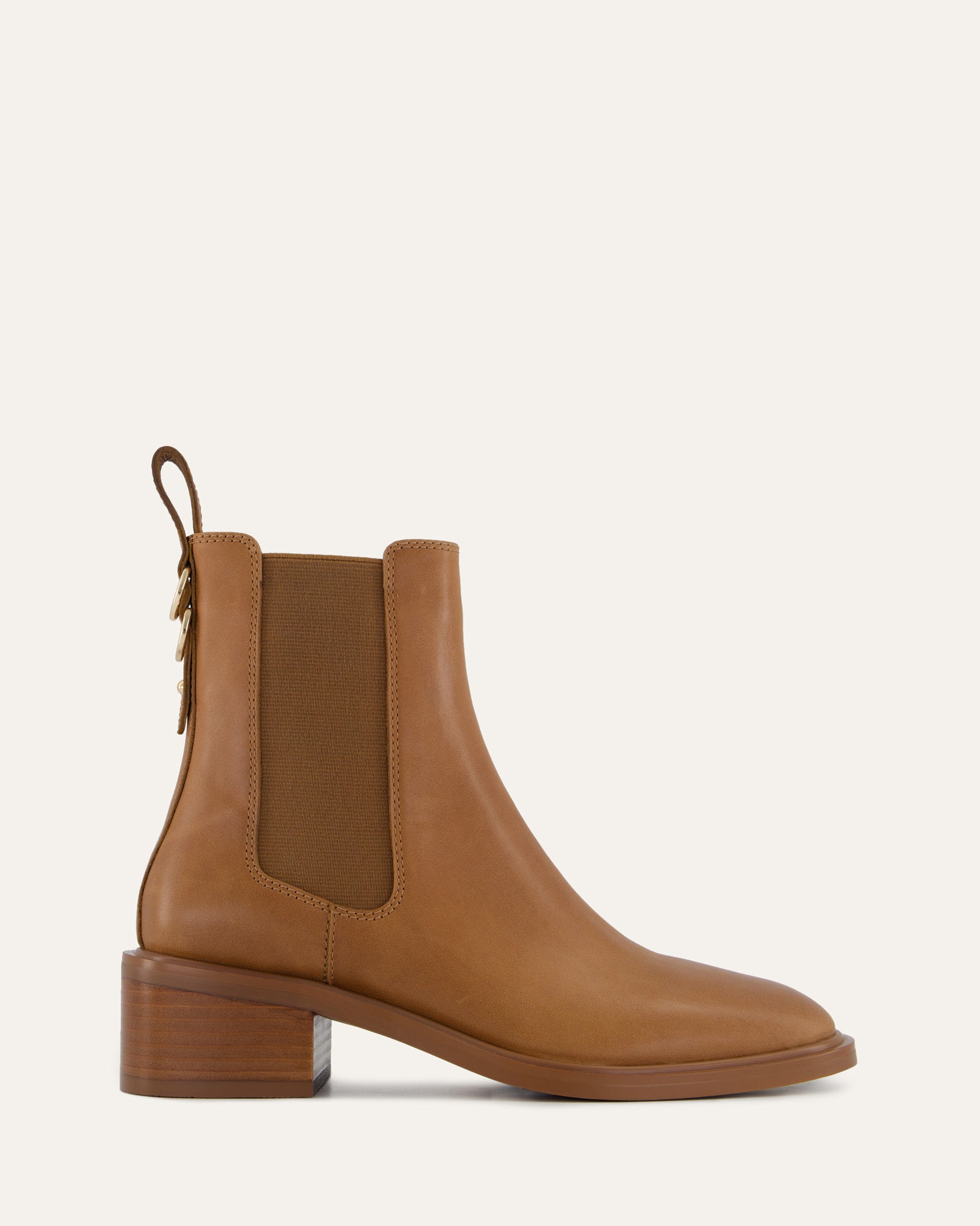 MONA FLAT ANKLE BOOTS - Genuine Leather in True Tan | Comfortable Women's Casual Shoes for Everyday Wear, Office & Date Night Outfits