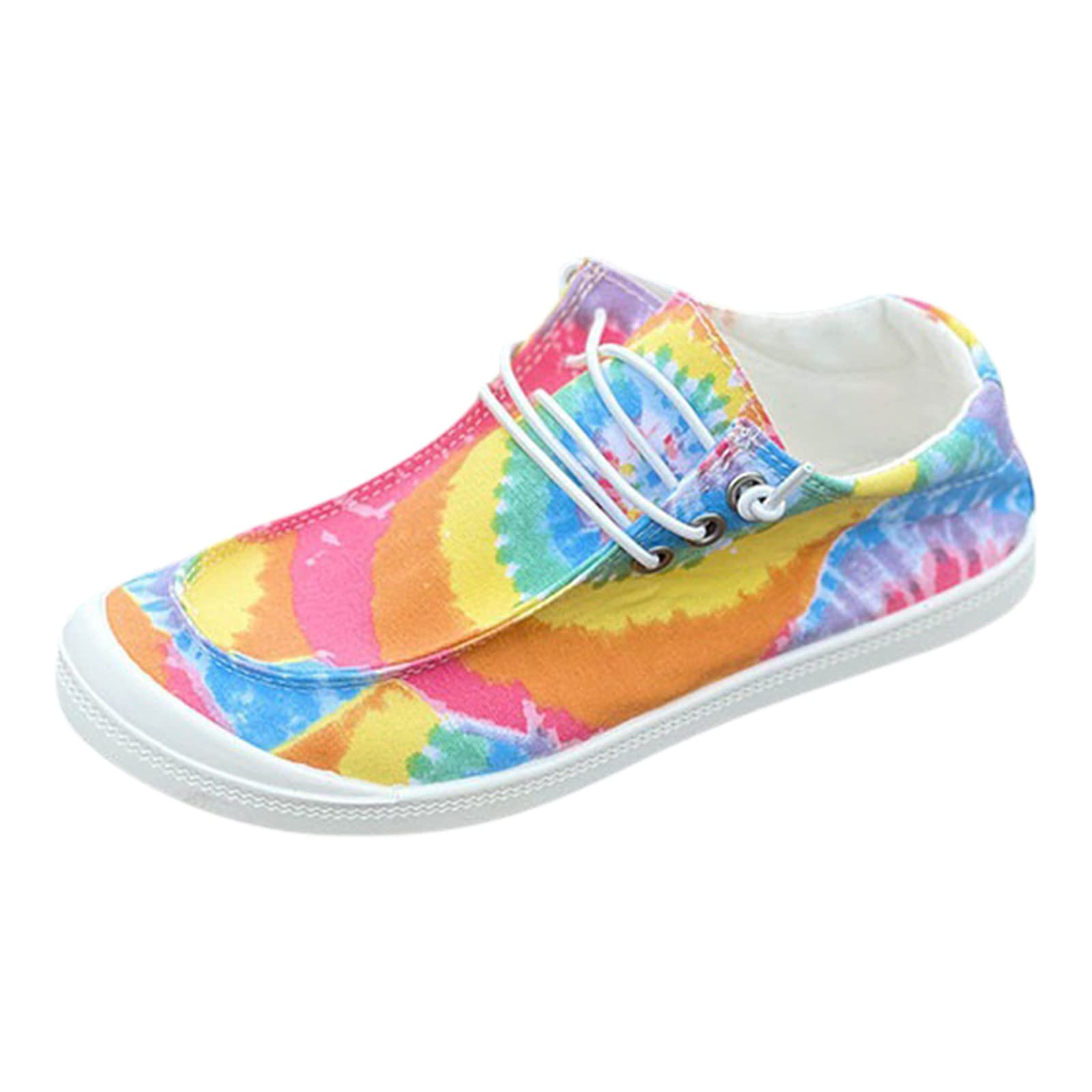 Women's Slip-On Tennis Shoes - Tie Dye Non-Slip Flat Sneakers for Women | Comfortable Casual Walking Shoes for Gym, Travel & Everyday Wear