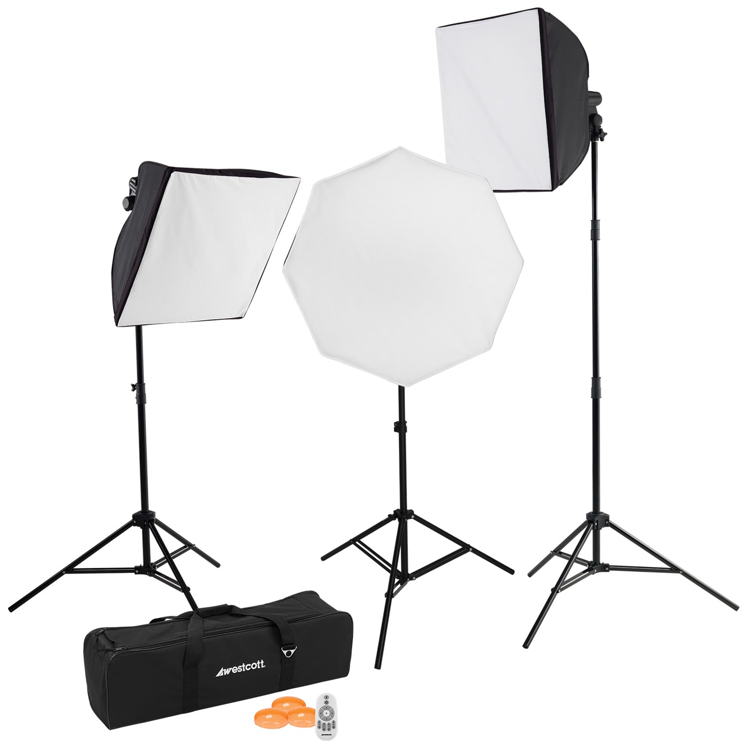 uLite Professional LED 3 Light Studio Kit with Adjustable Brightness - Perfect for Photography, Videography, YouTube & TikTok Content Creation