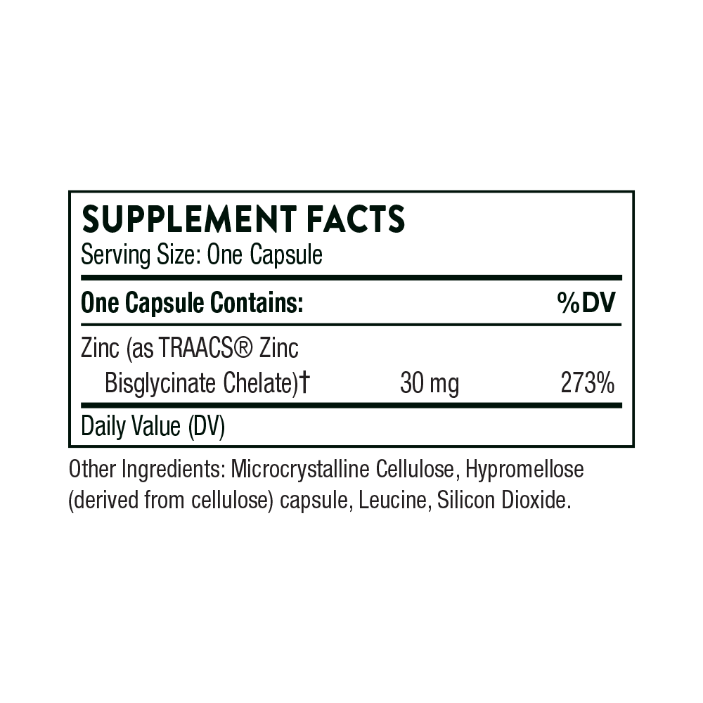 Zinc Bisglycinate 30mg - 60 Vegan Capsules for Immune Support & Gut Health | Daily Supplement for Men & Women | Perfect for Immunity Boosting & Digestive Wellness