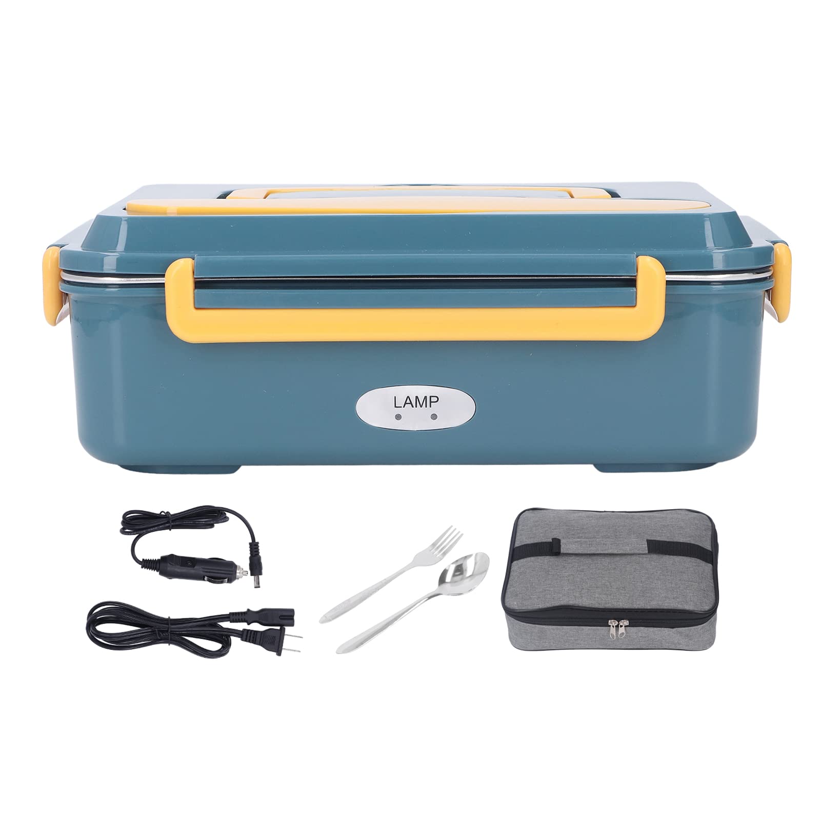 GLOGLOW Electric Lunch Box - Portable 304 Stainless Steel Leakproof Food Warmer for Office, Car & Home | USB Rechargeable Heating Lunch Container for Meals, Soup & Leftovers