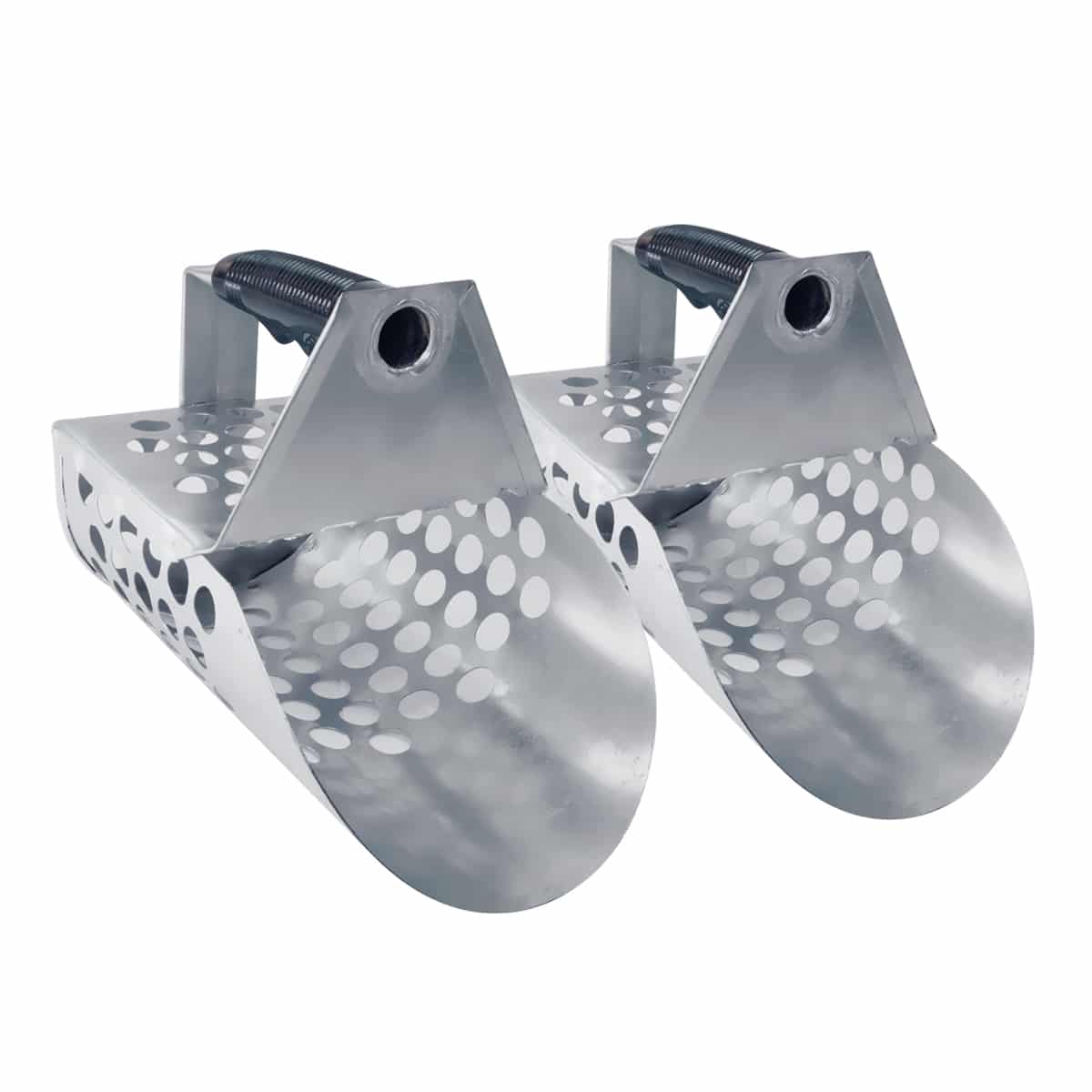 Dune Scoops 2-Pack Metal Detector Sand Scoop for Beach Shelling & Rock Hunting - Heavy Duty Stainless Steel Hand Scoop for Treasure Hunting, Gold Prospecting & Outdoor Adventures