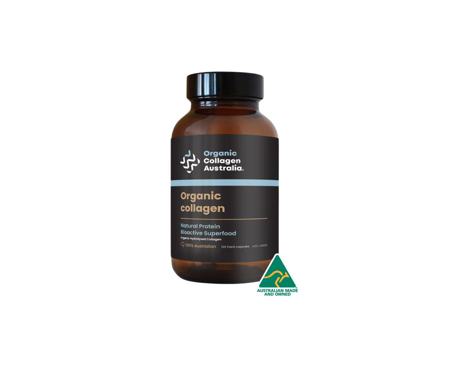 Premium Organic Collagen Supplement - 120 Capsules for Skin, Hair & Joint Support | Gluten-Free, Non-GMO | Perfect for Daily Wellness & Anti-Aging Routine