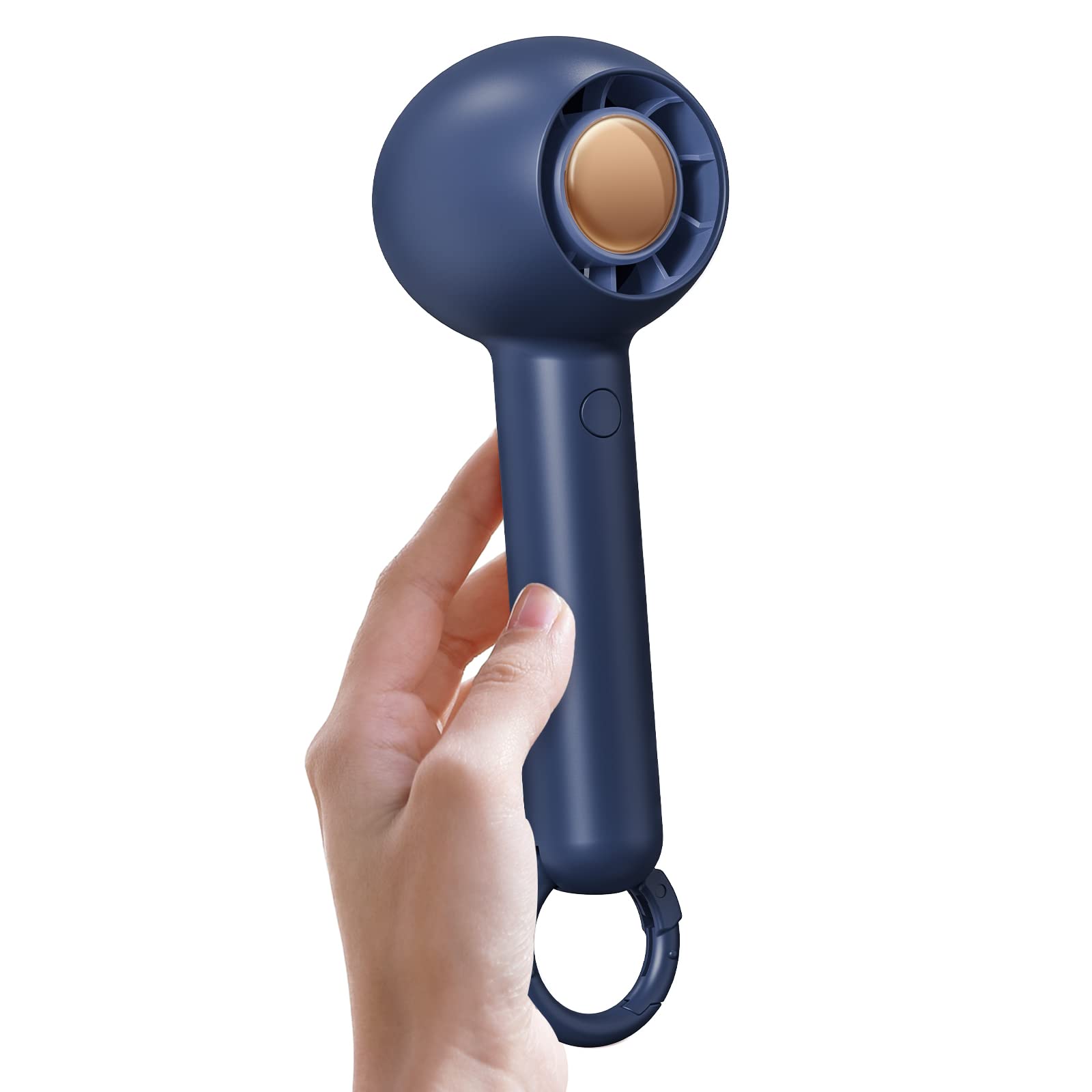 Mini USB Rechargeable Handheld Fan - Portable Personal Cooling Fan for Women, Makeup, Kids | 2 Speed Settings & 8-10 Hour Battery Life | Perfect for Indoor, Outdoor, Travel, Camping & Office Use - Dark Blue