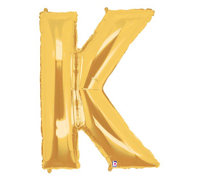 Gold Foil Letter K Balloon - Large 18 Inch for Birthday Parties, Baby Showers & Wedding Decorations