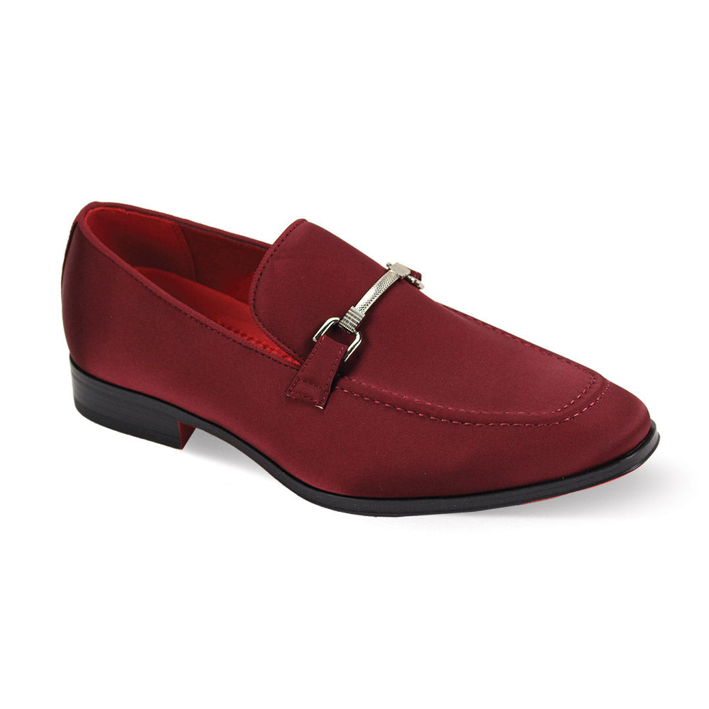 After Midnight 7018 Burgundy Satin Loafers for Women - Elegant Slip-On Dress Shoes for Weddings & Evening Events