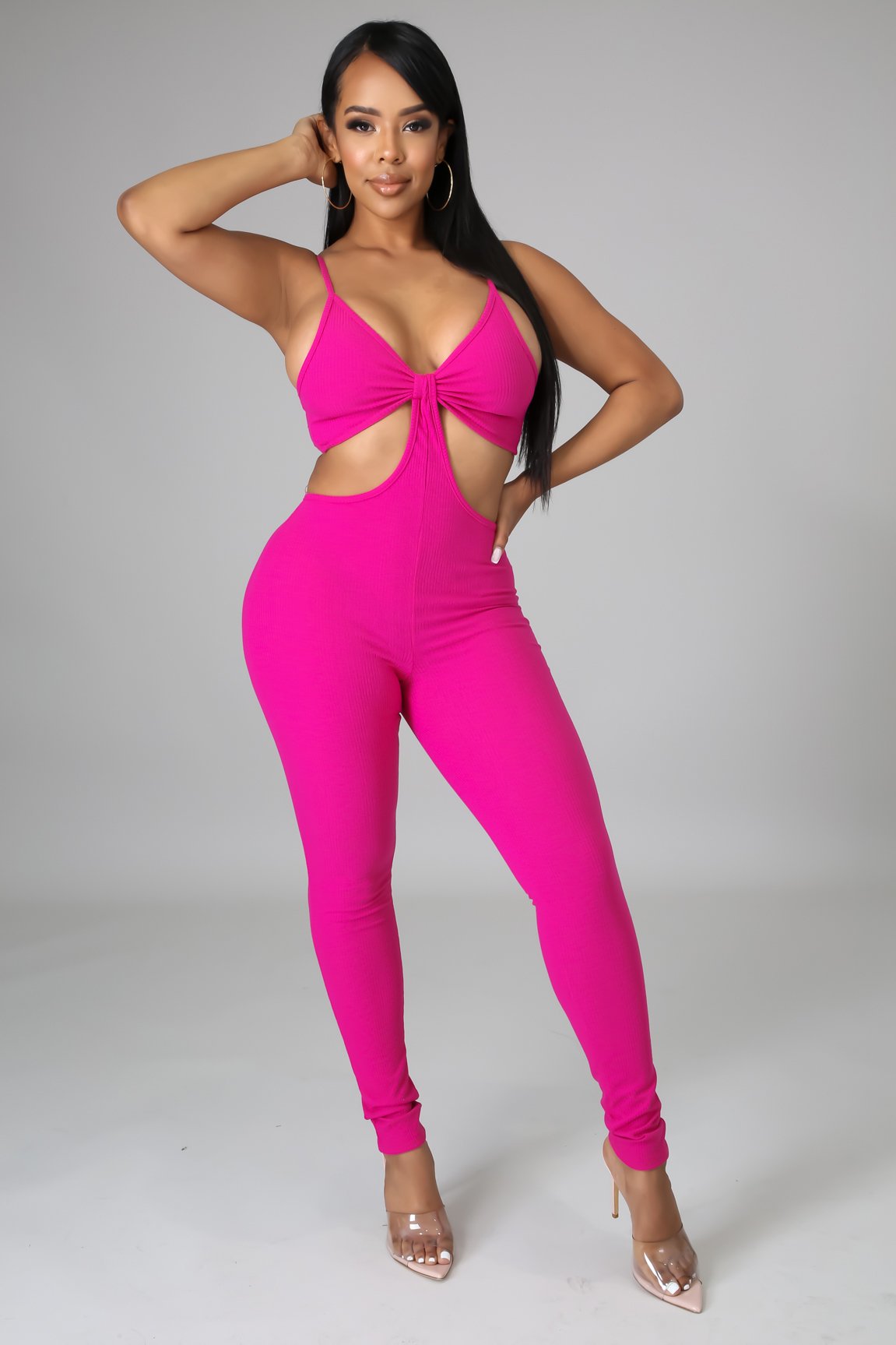 Laurel Women's Jumpsuit - Fuchsia Pink Romper for Casual Wear & Summer Outfits | Perfect for Beach, Party, and Date Night