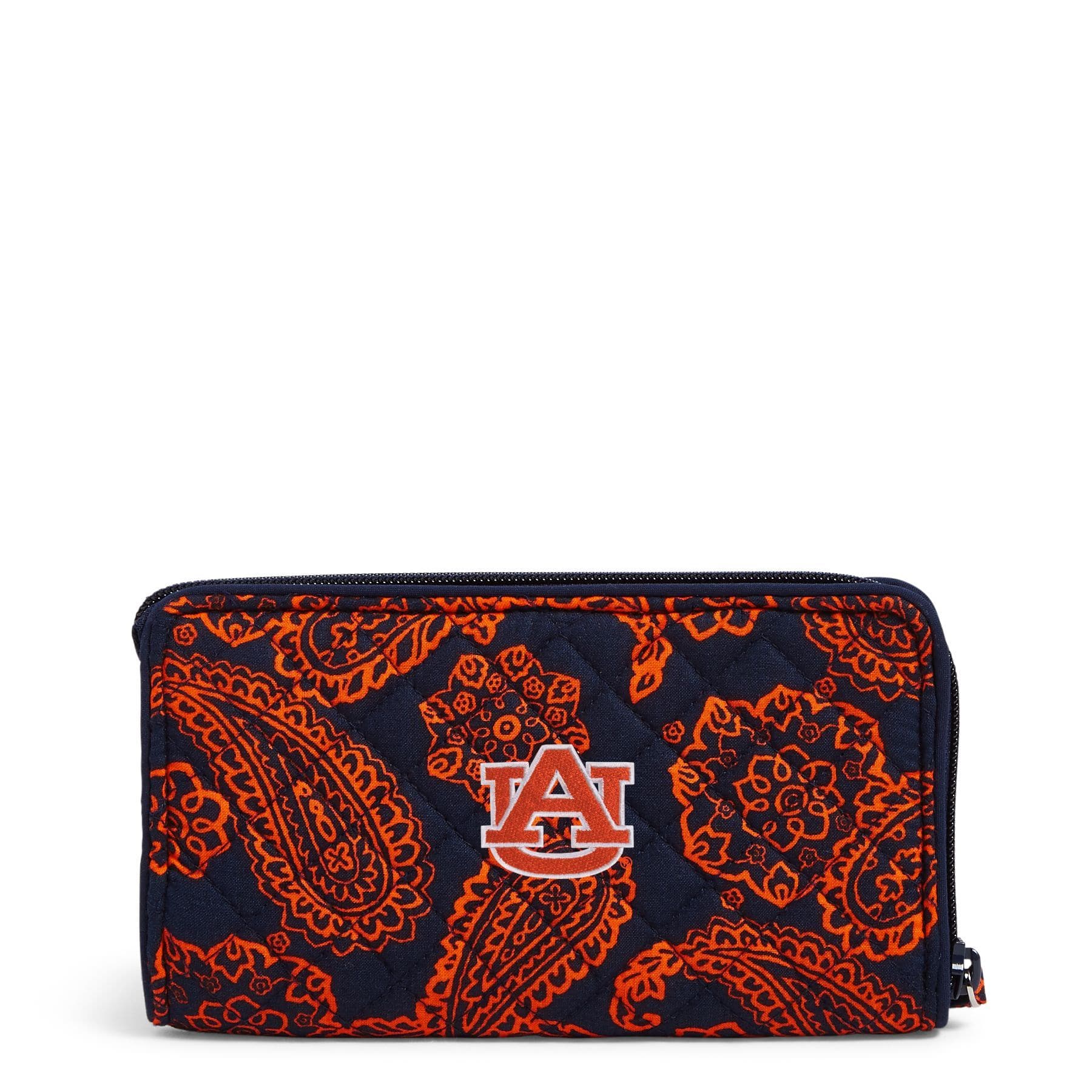 Collegiate RFID Blocking Front Zip Wristlet Wallet - Slim & Secure Credit Card Holder for Women - Perfect for Campus, Travel, and Everyday Use