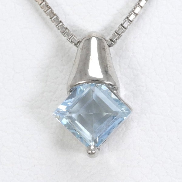 18K White Gold Aquamarine Necklace for Women - Elegant Birthstone Jewelry Gift for Anniversary, Valentine's Day & Special Occasions