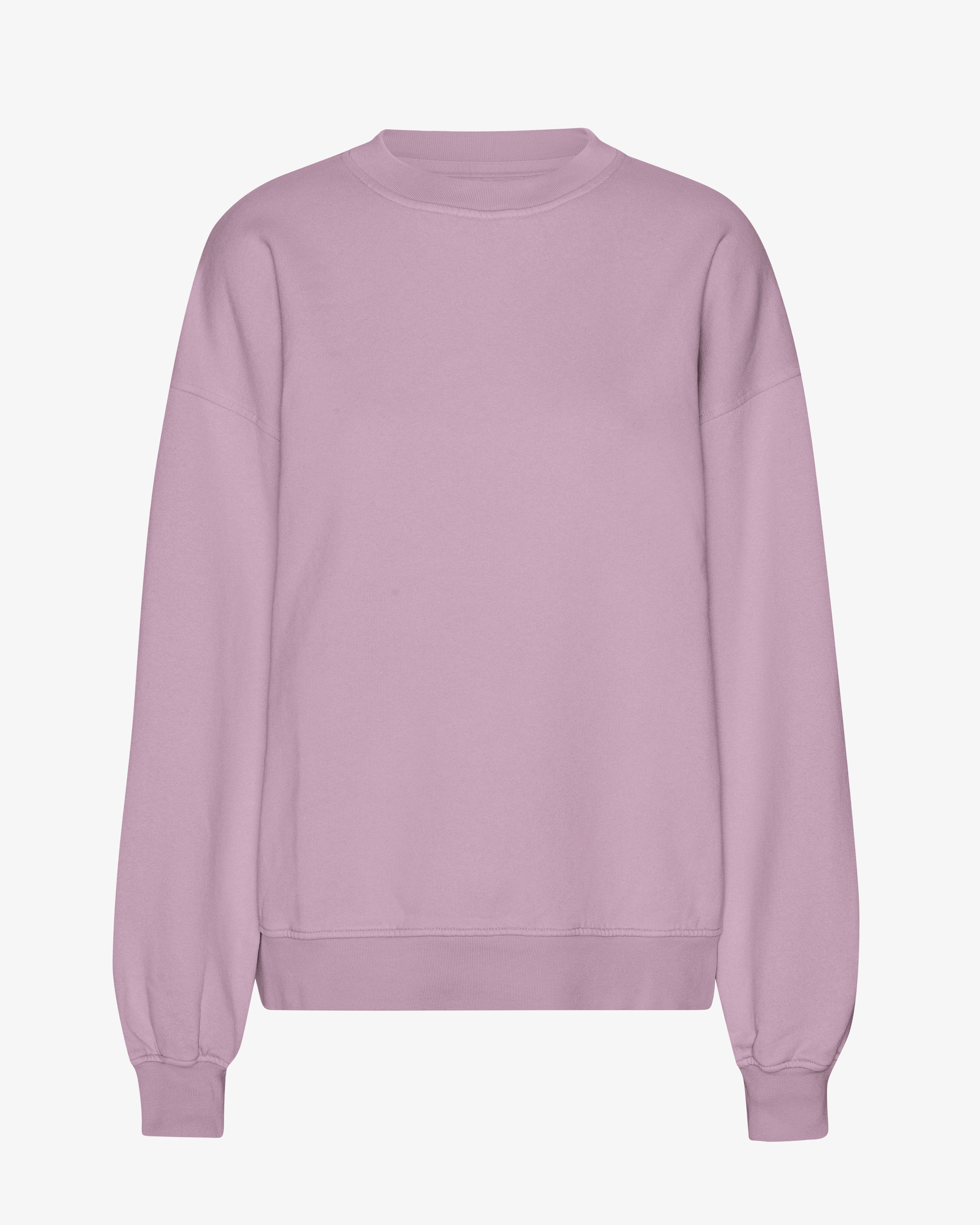Organic Oversized Crewneck Sweatshirt for Women - Soft Pearly Purple Pullover | Cozy Loungewear & Casual Outfit for Fall & Winter