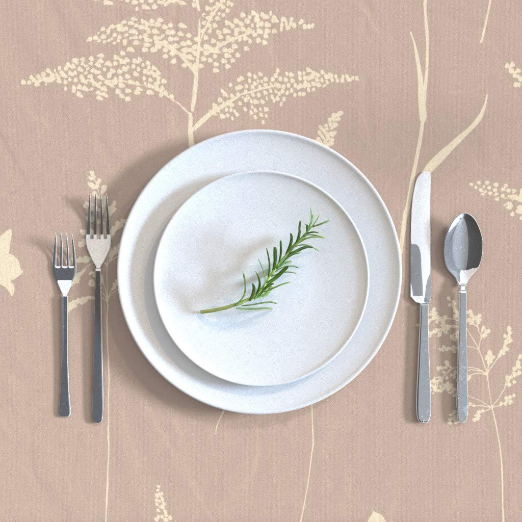 Custom Floral Nature Forest Print Cotton Sateen Tablecloth 70
