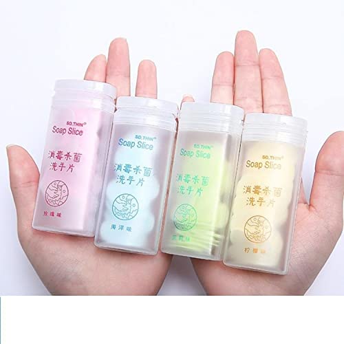 9UP™ 50Pcs Fragrant Paper Soap Sheets with Travel Case | Portable Disposable Hand Wash for Camping, Hiking & Travel | Pack of 6 Multicolor Soap Leaves | Eco-Friendly & Convenient Hygiene Solution