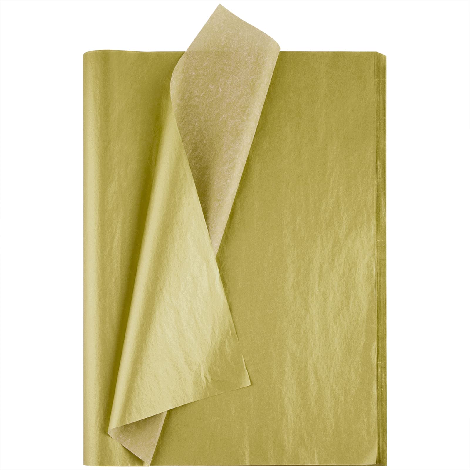 Premium 60 Sheets Gold Tissue Paper for Christmas Wrapping - 20.5x15 Inch DIY Gift Wrapping Paper, Craft Supplies & Holiday Decorations - Perfect for Christmas Parties, Gift Bags, Tree Decor & Festive Crafts
