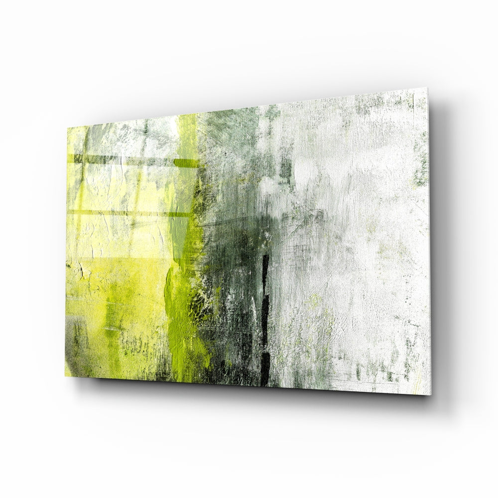 Pistachio Green Abstract Wall Art - Modern Home Decor for Living Room, Bedroom & Office - Unique Handmade Canvas Painting for Stylish Interior Design