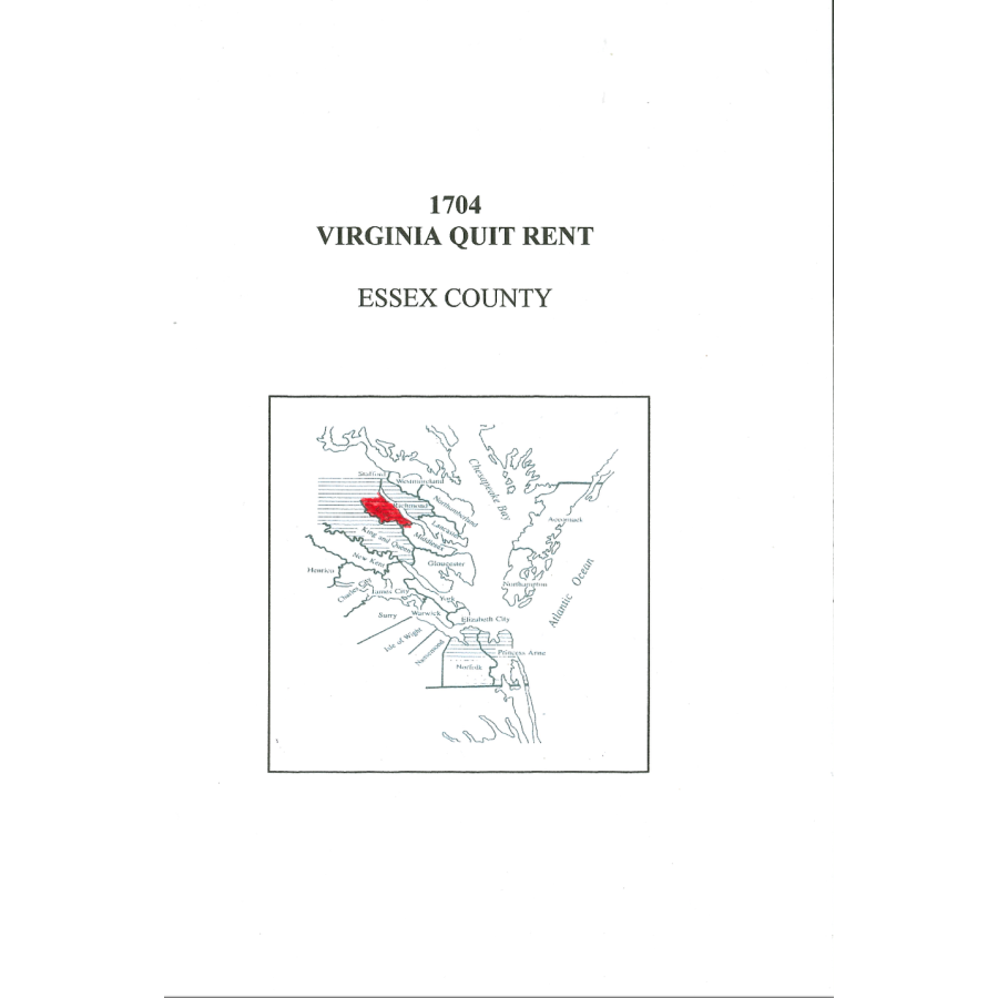 1704 Essex County Virginia Quit Rent List - Historical Genealogy Document for Ancestry Research & Colonial America Studies