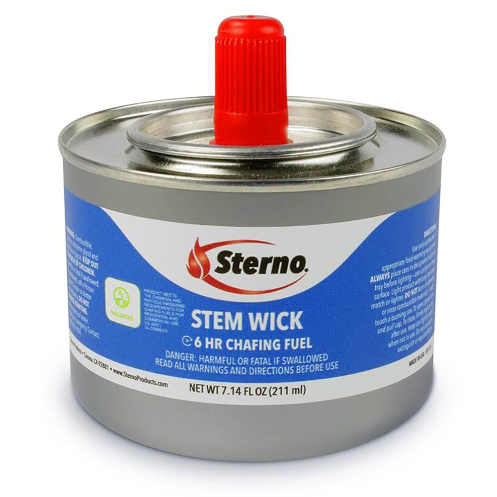 Sterno STE10102 Chafing Fuel Can - 24 Pack | Long-Lasting Gel Fuel for Buffet Servers, Catering, and Food Warmers | Safe & Clean Burning for Indoor & Outdoor Use
