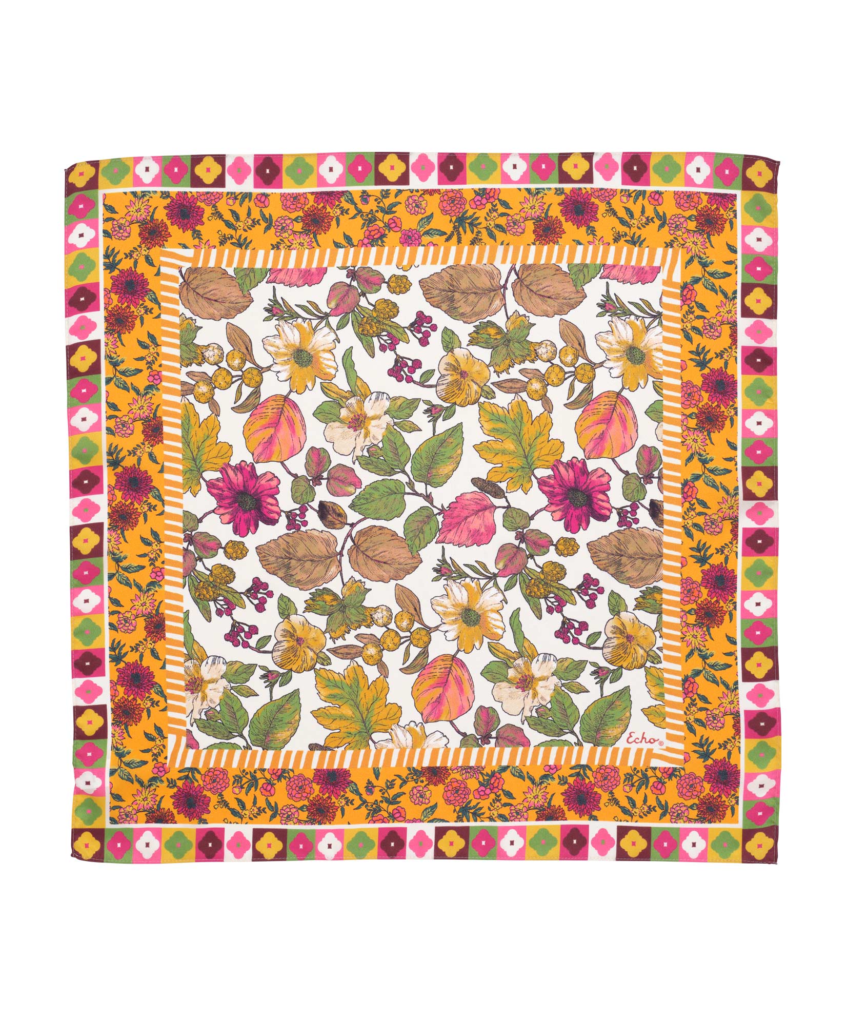 Forest Floor Silk Bandana - Soft & Stylish Scarf for Women & Men - Perfect for Outdoor Adventures, Travel, and Fashion Accessories