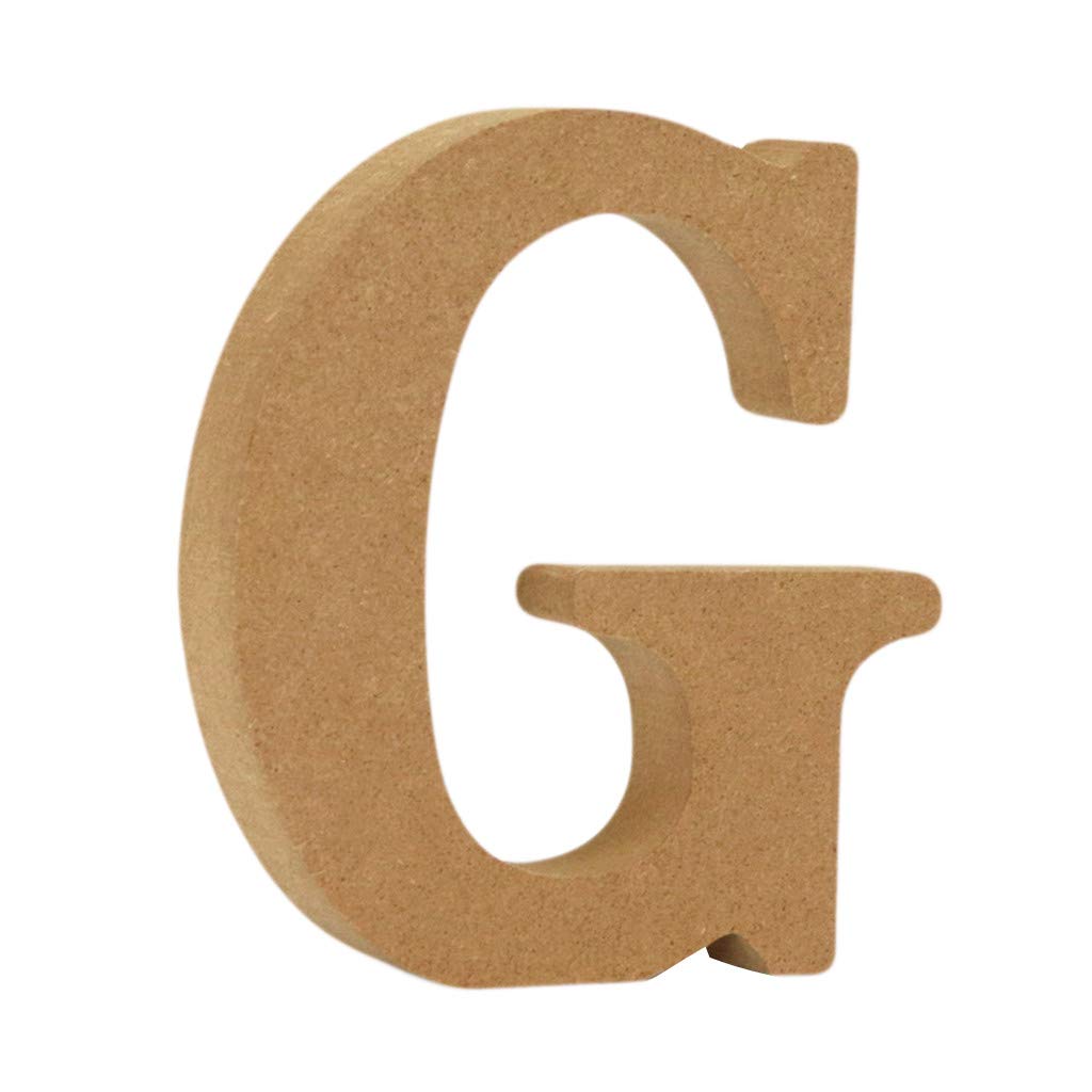 Wooden Alphabet Letters for Party Decorations - Wedding, Birthday, Christmas Home Decor - Small White Wooden Letters (G, One Size) - Perfect for DIY Crafts, Photo Props, and Holiday Ornaments