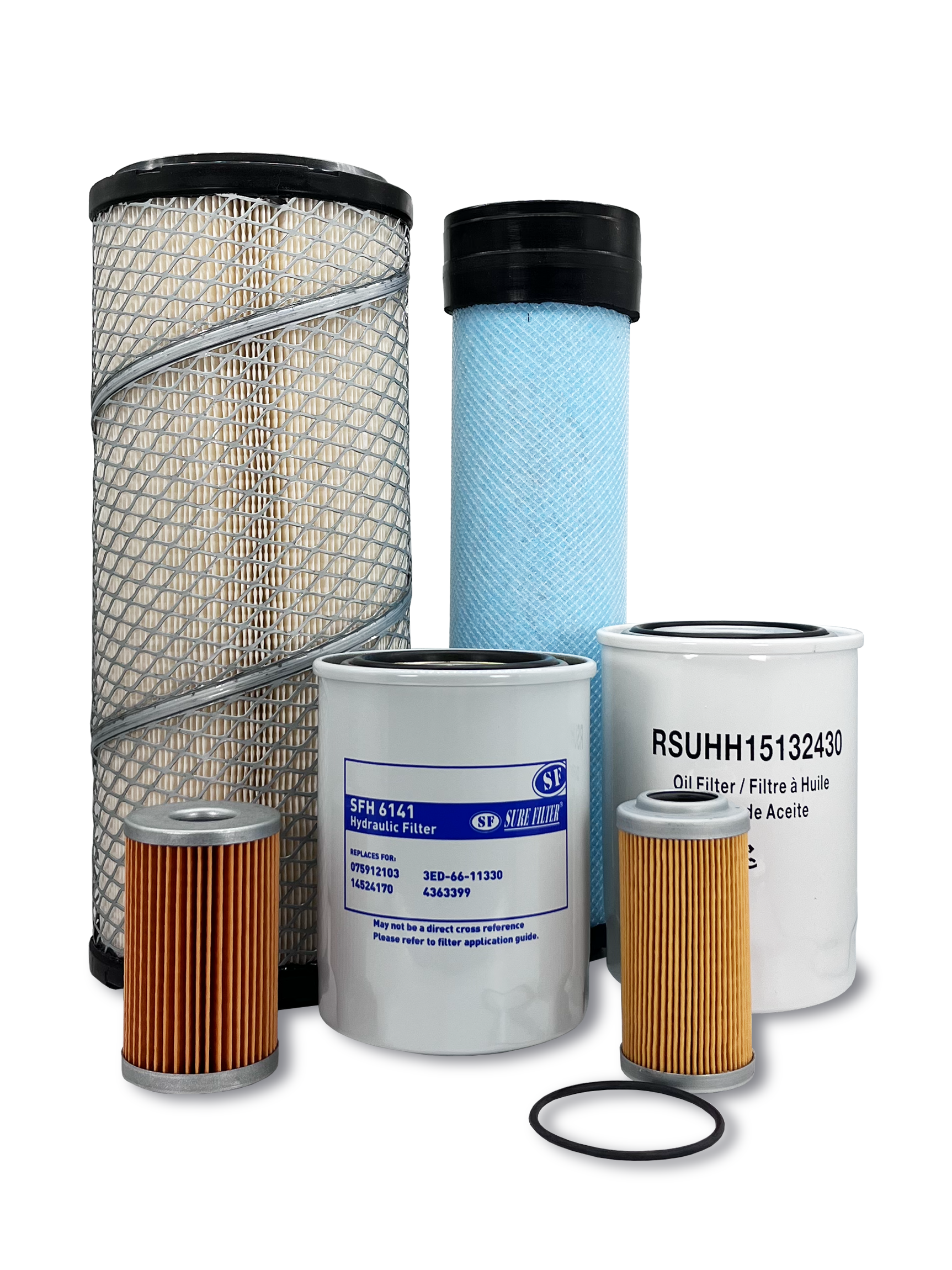 HERO® Maintenance Filter Kit for Kubota R520S Wheel Loader - Air, Oil & Fuel Filters Replacement Set - Perfect for Construction, Farming & Heavy Equipment Maintenance
