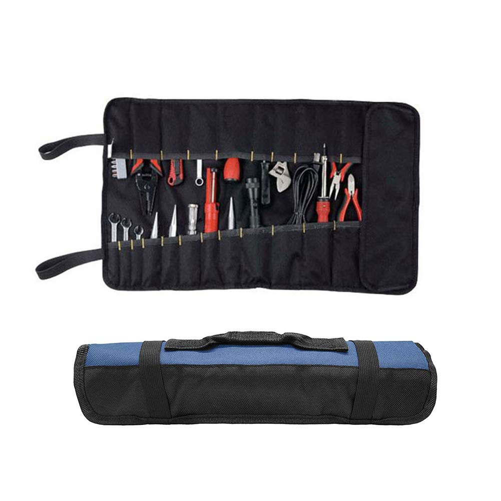 Durable Tool Pouches & Organizers - Socket Holder, Multi-Pocket Screwdriver & Wrench Roll-Up Pouch for Mechanics & DIY Projects | Workshop, Garage & Job Site Essential