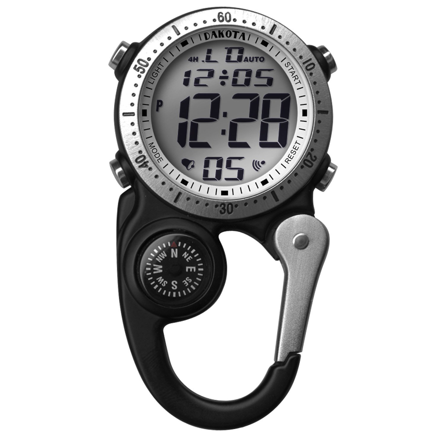 Dakota Watch Company Digital Clip Watch - Stylish & Durable for Outdoor Activities, Sports, and Everyday Wear