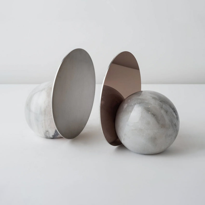 CDMX Design | Bruci Limited Edition Bookends - Heavy Duty Metal Bookends for Home & Office Decor - Unique Modern Book Holder for Shelves, Desks & Libraries