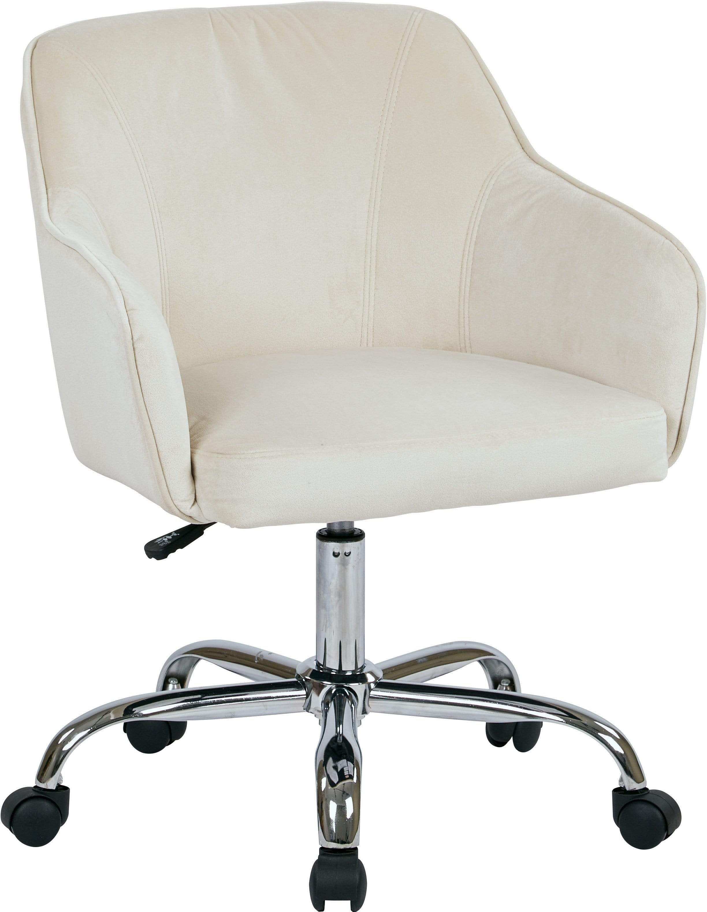 Office Star Ave Six Bristol Task Chair - Velvet Fabric Ergonomic Desk Chair [BRL26] for Home Office, Study & Workspace Comfort