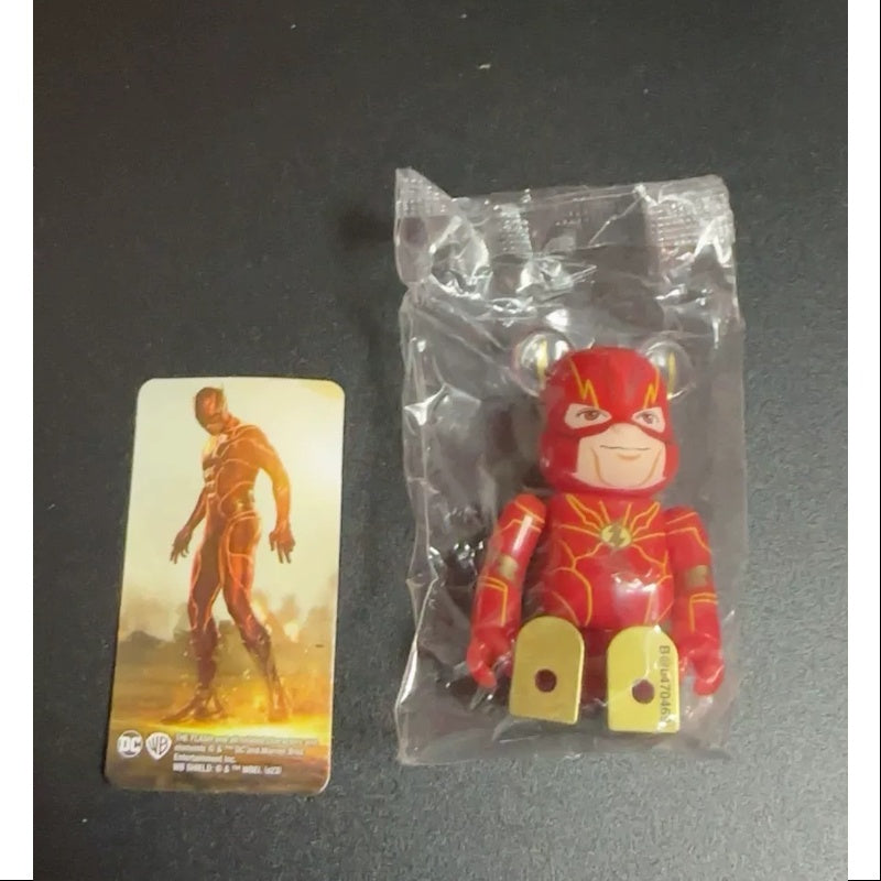 Bearbrick Series 47 HERO FLASH 100% Collectible Vinyl Art Toy - Limited Edition Superhero Figure for Display & Gift Giving - Perfect for Anime Fans, Collectors and Home Decor