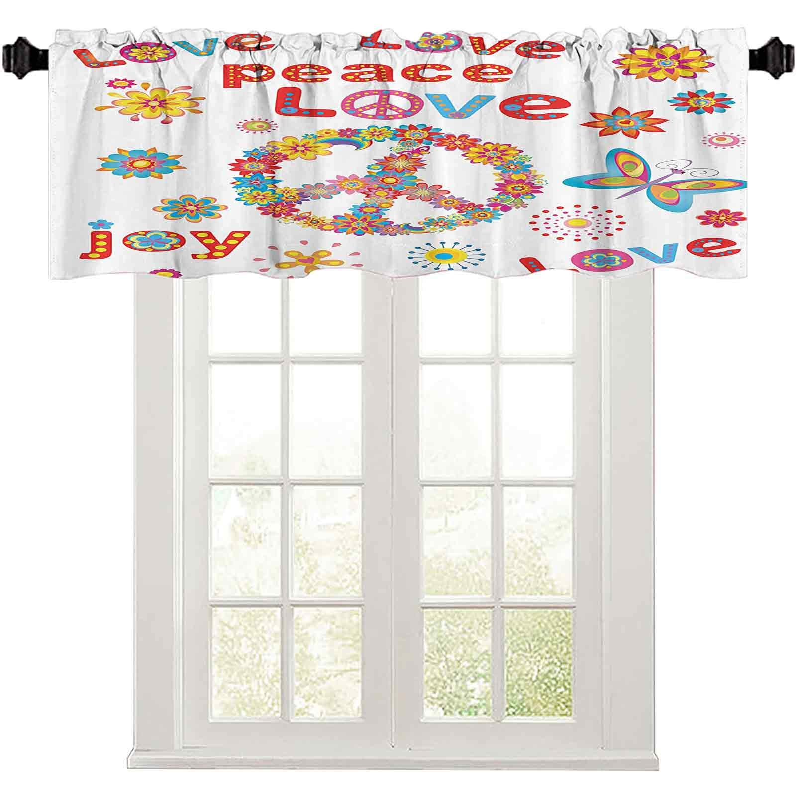Floral Rod Pocket Curtain Panels - 36