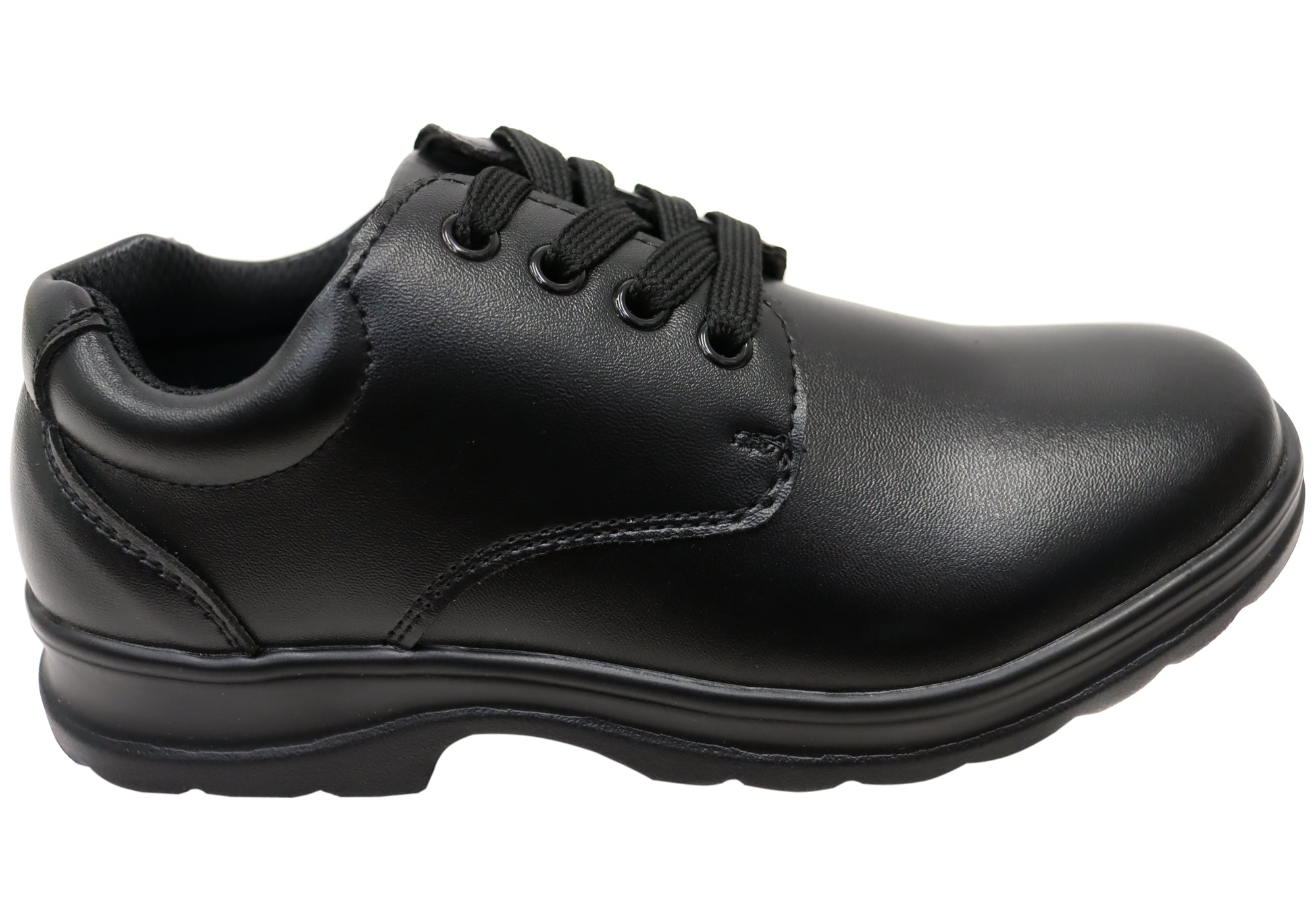 Grosby Comfortable Lace-Up Leather School Shoes for Kids & Youth - Perfect for Classroom, Daily Wear & School Activities
