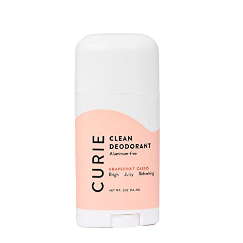 Curie All-Natural Deodorant Stick for Men & Women - Aluminum & Paraben Free, Vegan, Grapefruit Cassis Scent | 1 Pack | Odor Protection for Active Lifestyles & Sensitive Skin