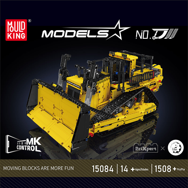 Mouldking 15084 1508pcs Bulldozer Building Blocks Set - Dynamic Version for Construction Enthusiasts | Perfect for Kids, Adults, and Collectors | Great for STEM Learning, Creative Play, and Display