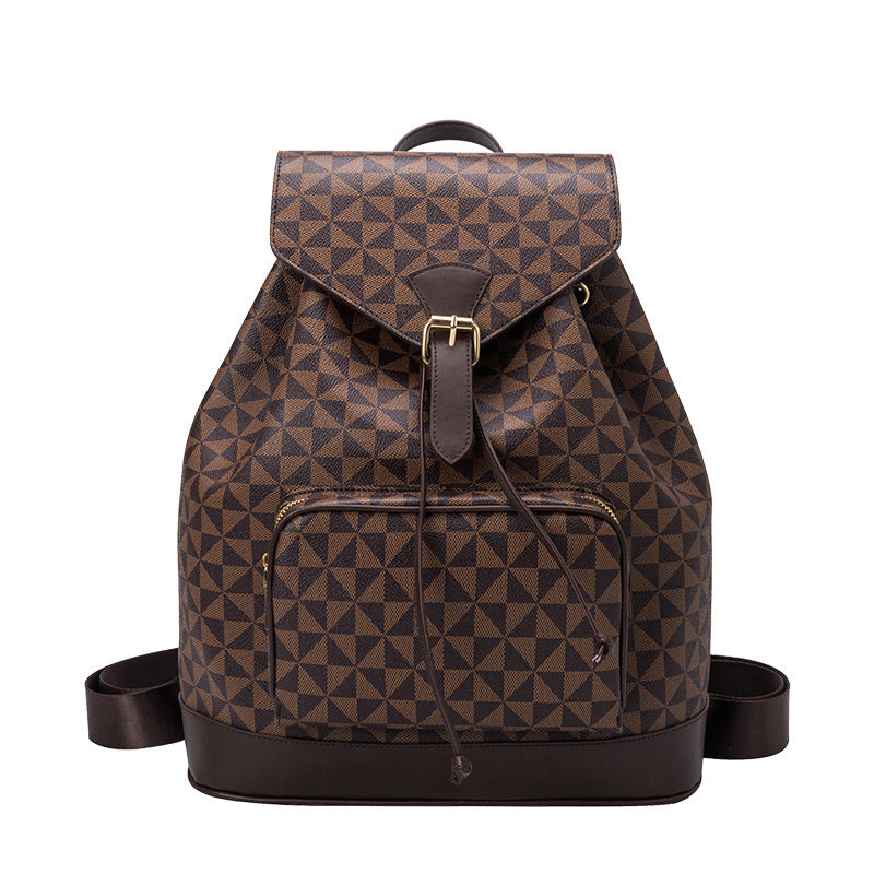 Eco-Friendly Vegan Leather Drawstring Rope Backpack - Stylish & Sustainable for Travel, Hiking & Daily Use