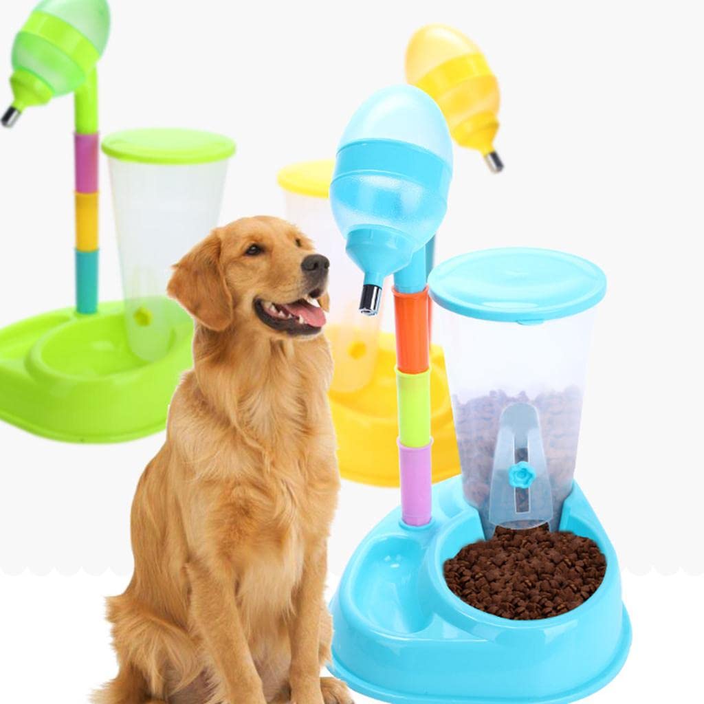 UJEAVETTE® Automatic Pet Water Dispenser for Cats & Dogs - 2L Pink Bowl with Food Stand - Perfect for Home, Office & Travel Use