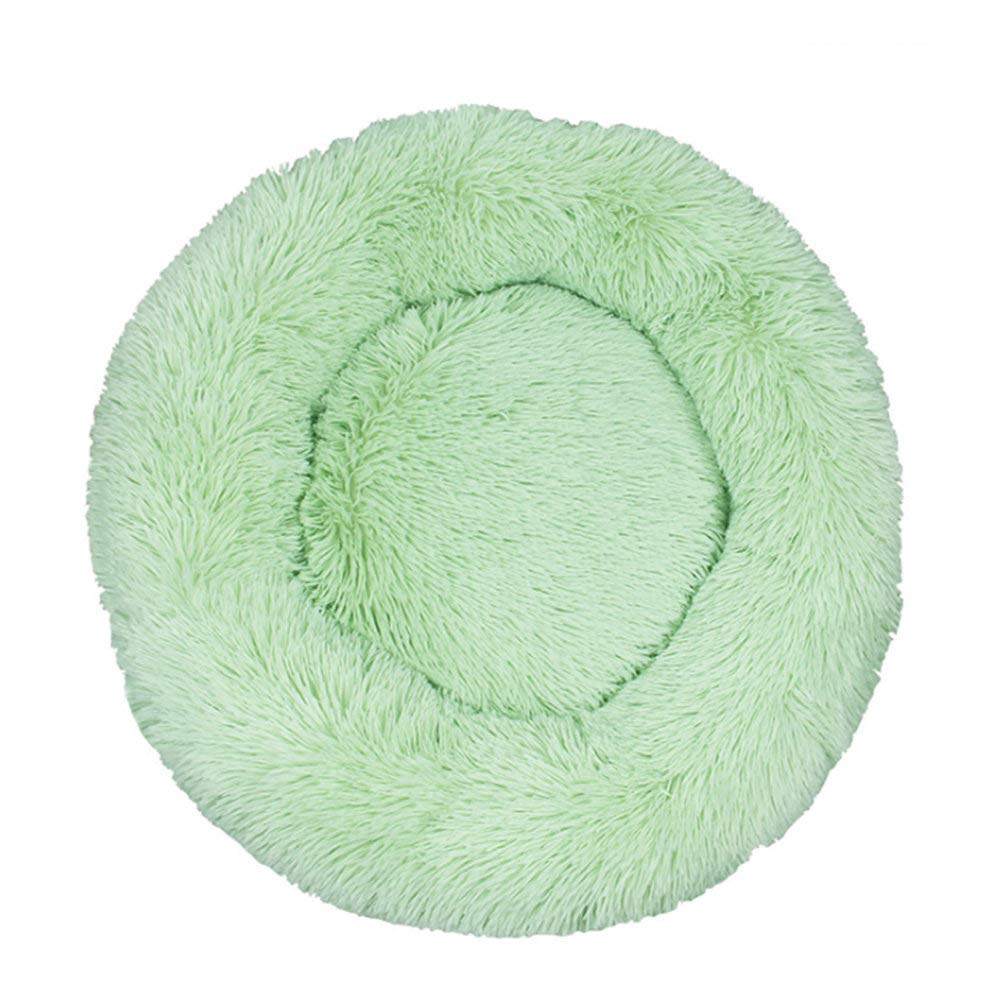Cozy Round Donut Dog Bed for Small Medium Dogs & Cats - Soft Plush Pet Bed with Anti-Slip Bottom, Warm Cuddler Kennel Cushion - Perfect for Bedroom, Living Room & Pet Travel