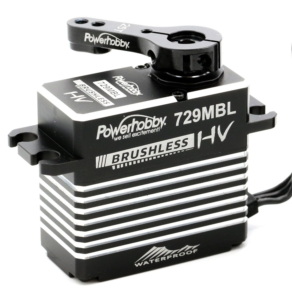 729MBL HV Aluminum Case Metal Gear Waterproof Servo with Aluminum Horn - 0.08sec/565oz - High Torque RC Car, Boat, Robot & DIY Projects