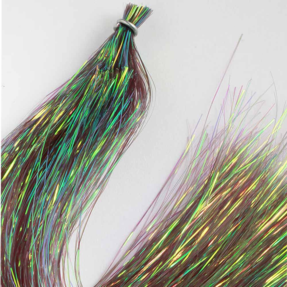 Hedron Dyed Pearl Flashabou - Vibrant Fishing Lure Material for Fly Tying & Streamer Patterns | Perfect for Trout, Bass, and Saltwater Fishing