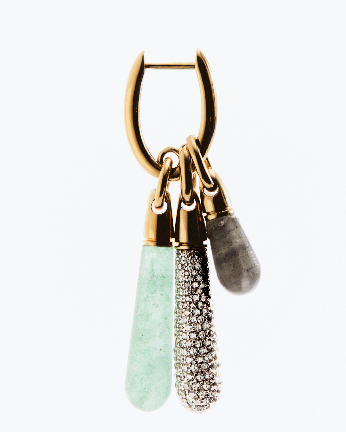 GRID 1 Pavé Large Drop Pendant Necklace - Elegant Crystal Chandelier Earrings for Women - Perfect for Evening Parties, Weddings & Special Occasions