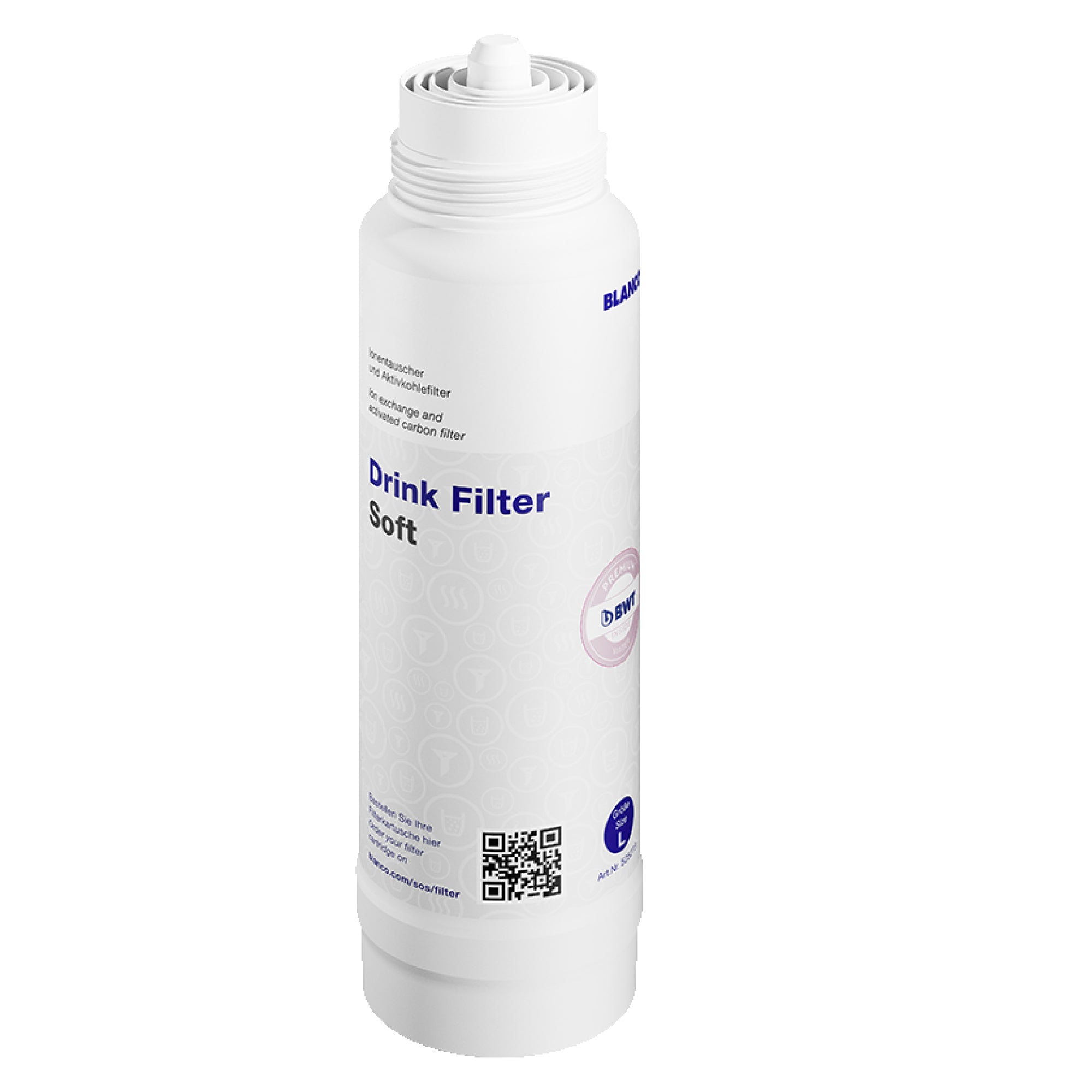 BLANCO 443274 Hard Water Replacement Filter - Compatible with BLANCO Hardwater Filter Units | Perfect for Kitchen Sink Water Filtration Systems