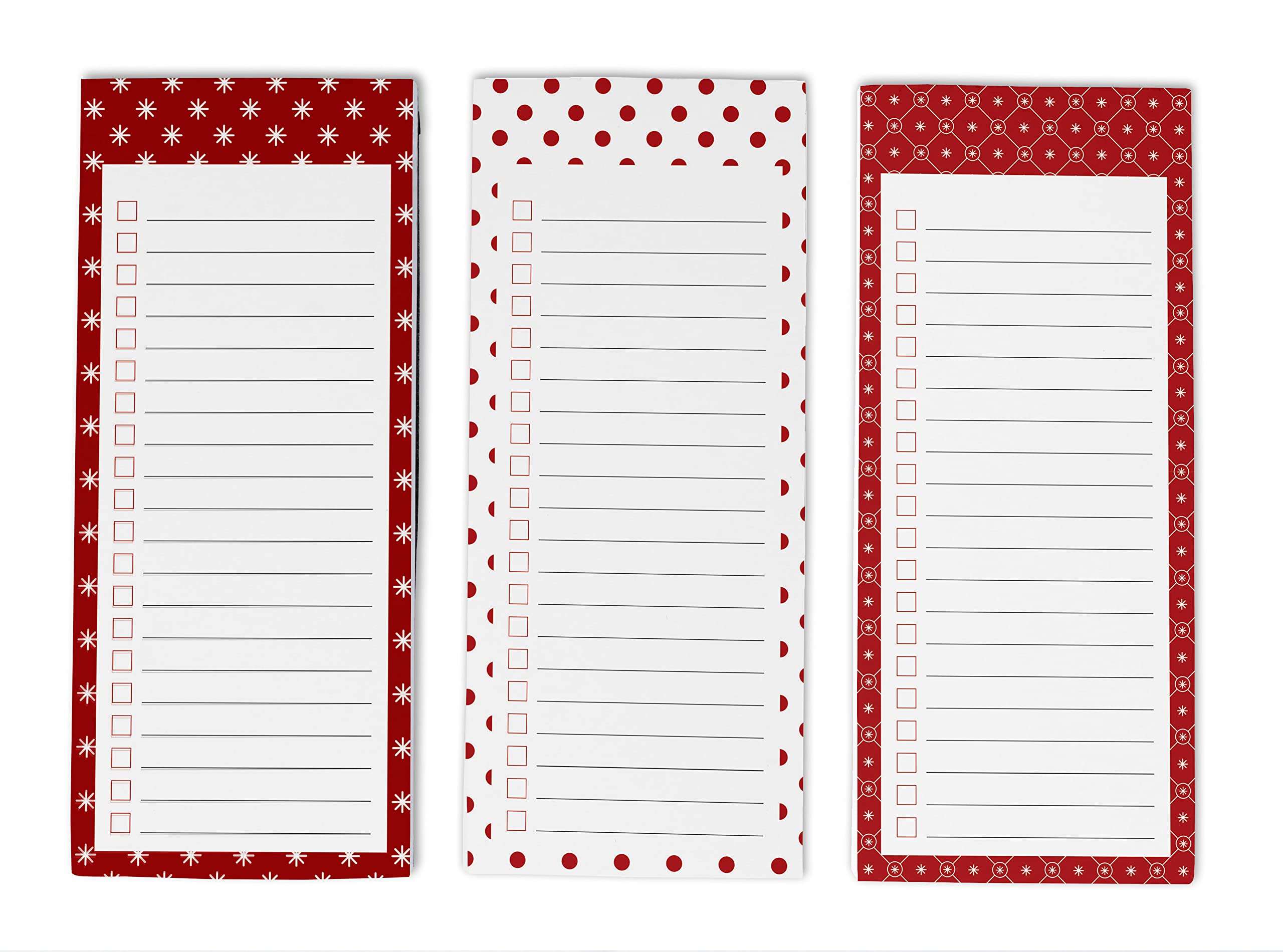 3-Pack Magnetic Fridge To-Do List Notepads - Dot Design Memo Pads for Refrigerator (50 Sheets Each) - Perfect for Kitchen Organization, Grocery Lists & Family Reminders