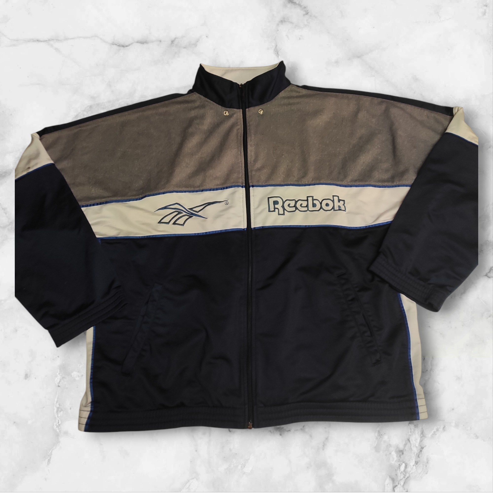 Reebok Vintage Track Jacket #8942 - Classic Retro Running Jacket for Men & Women - Perfect for Gym, Running & Casual Wear